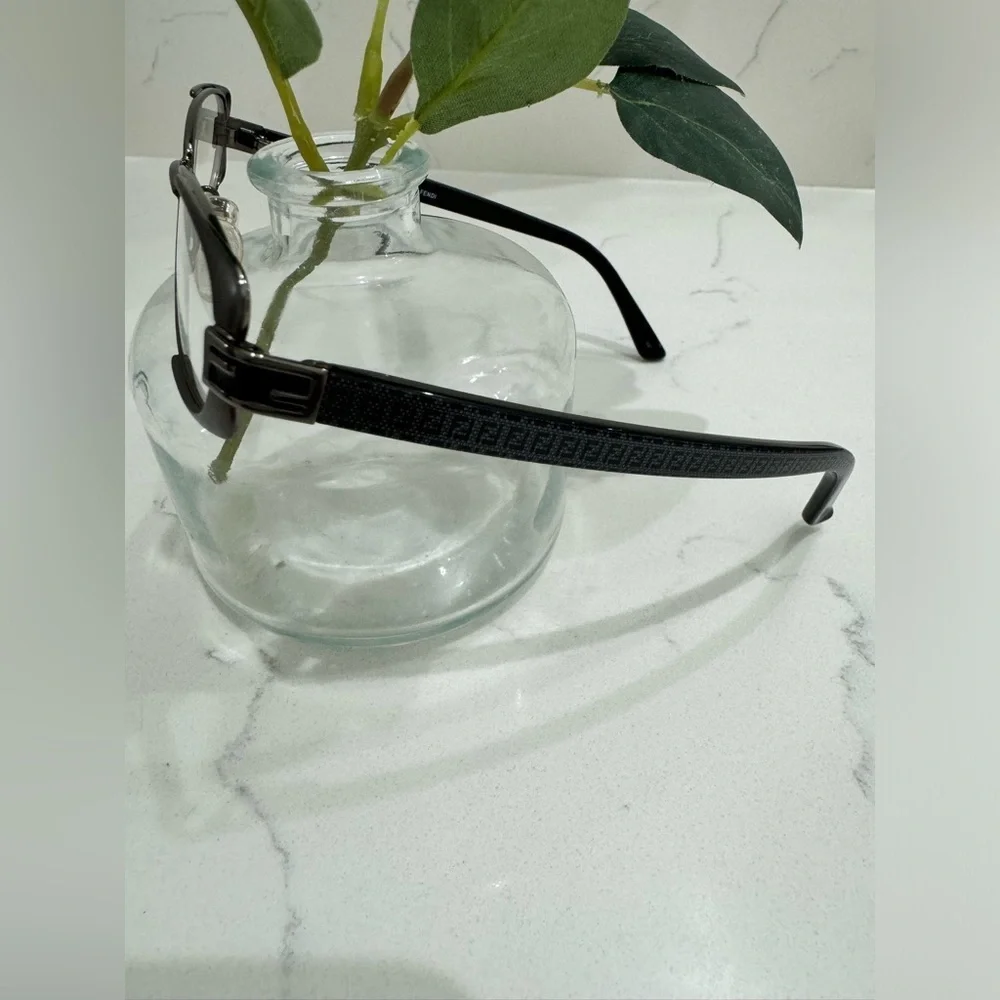 FENDI Women's Eyeglasses w/Side Logo Print w/Case & Card, NWOT